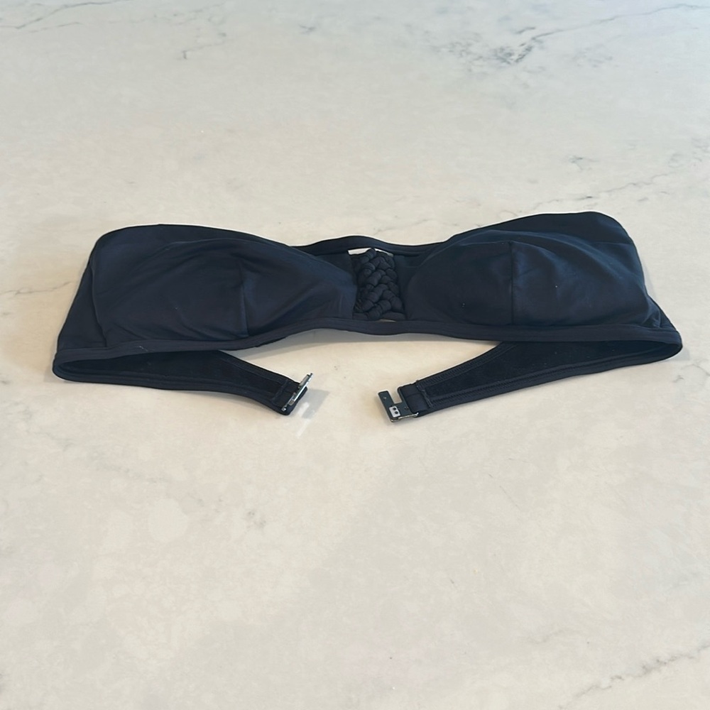 Sunseeker Black Macrame Detail Bandeau Size 10